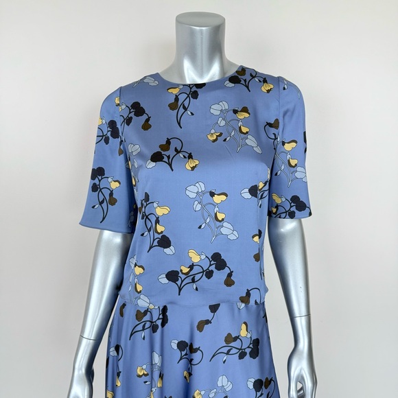 Unbranded custom made women silk  skirt/top set size 6 US - Picture 2 of 9